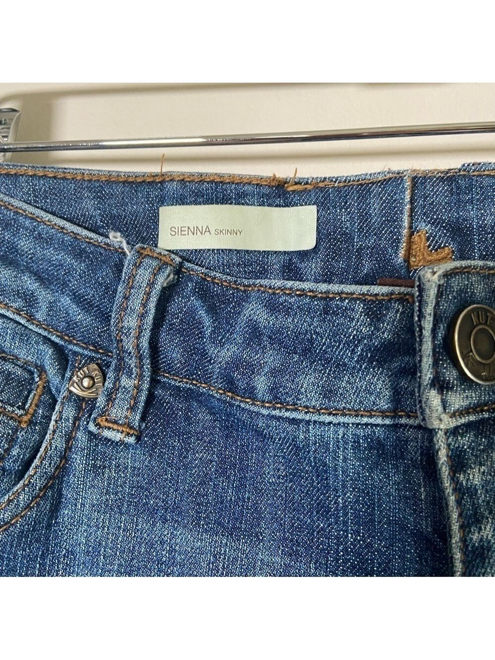KUT from Kloth Sienna Skinny  Cropped Cut 3867 Jeans Dark Blue Size 6 - Picture 10 of 12